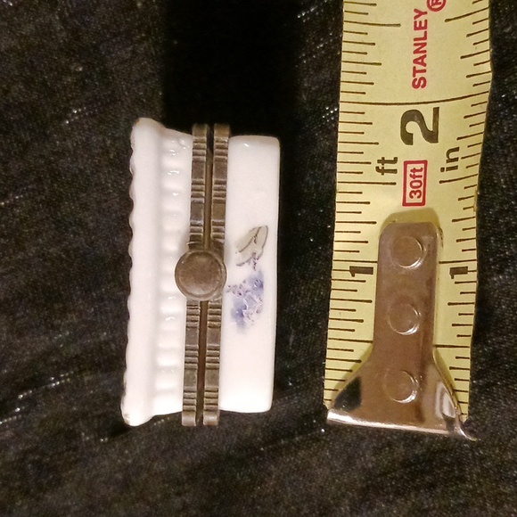 Gift jewelry box, painted porcelain, vintage - Picture 6 of 11